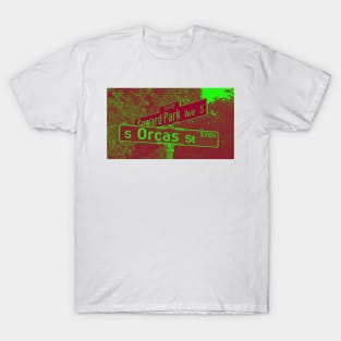 Seward Park Avenue & Orcas Street, Seattle, Washington by Mistah Wilson T-Shirt